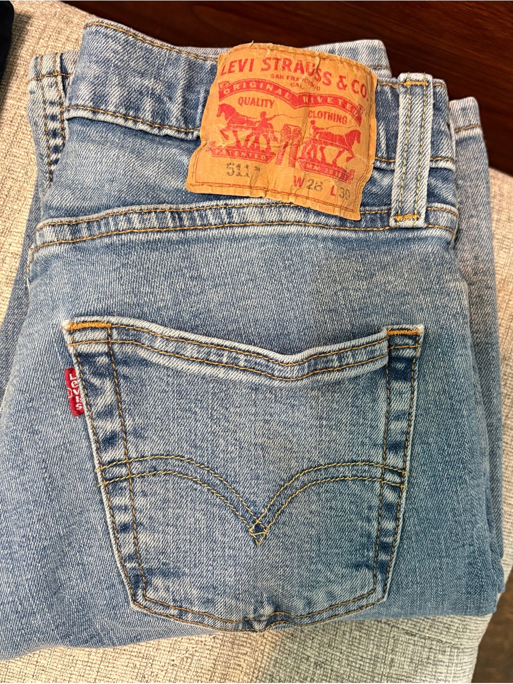 Levi's Men’s Blue Denim Jeans with Signature Patch